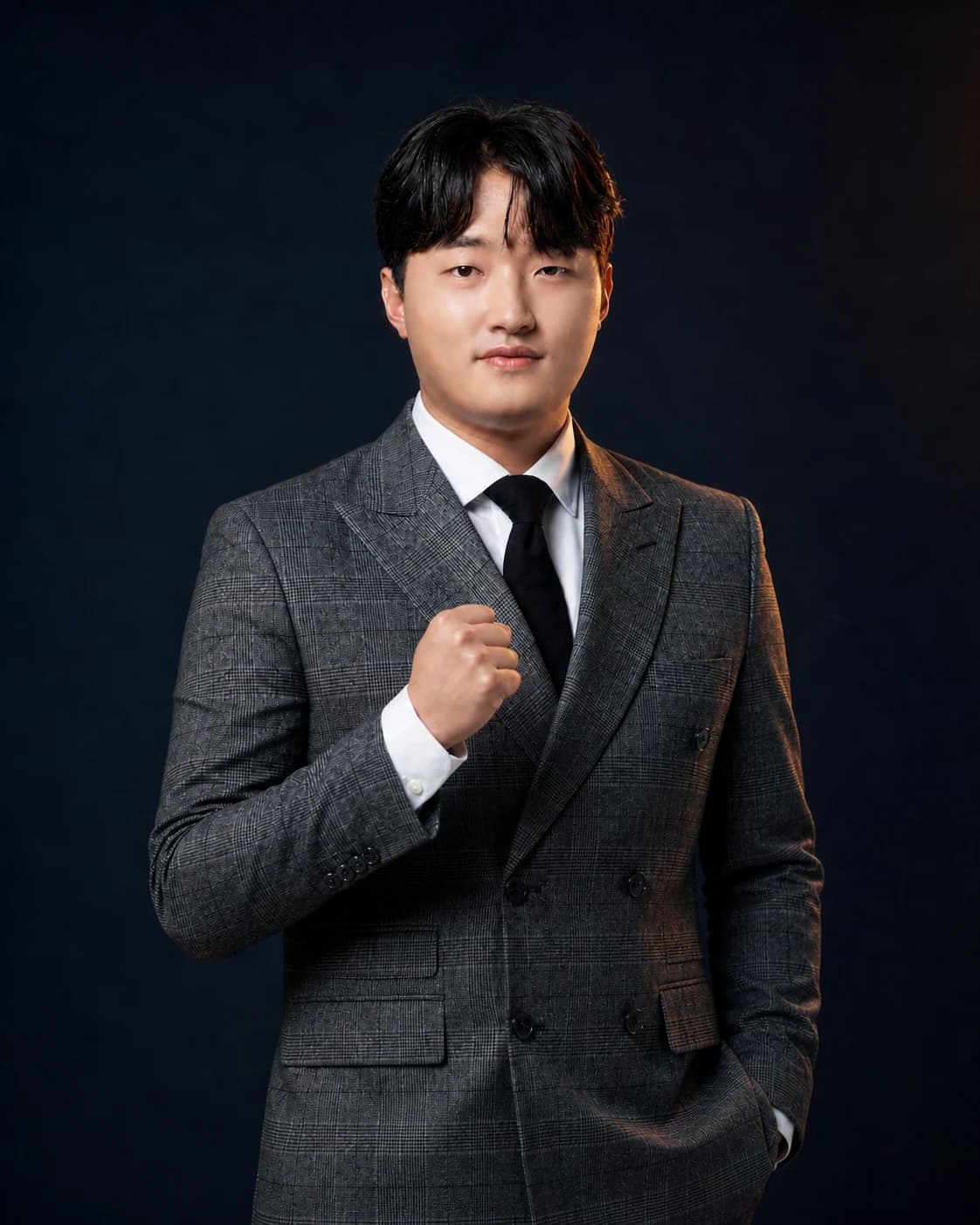 주먹을 쥔 진지한 자세의 EVENT FRIENDS 대표 MC 박태양 프로필