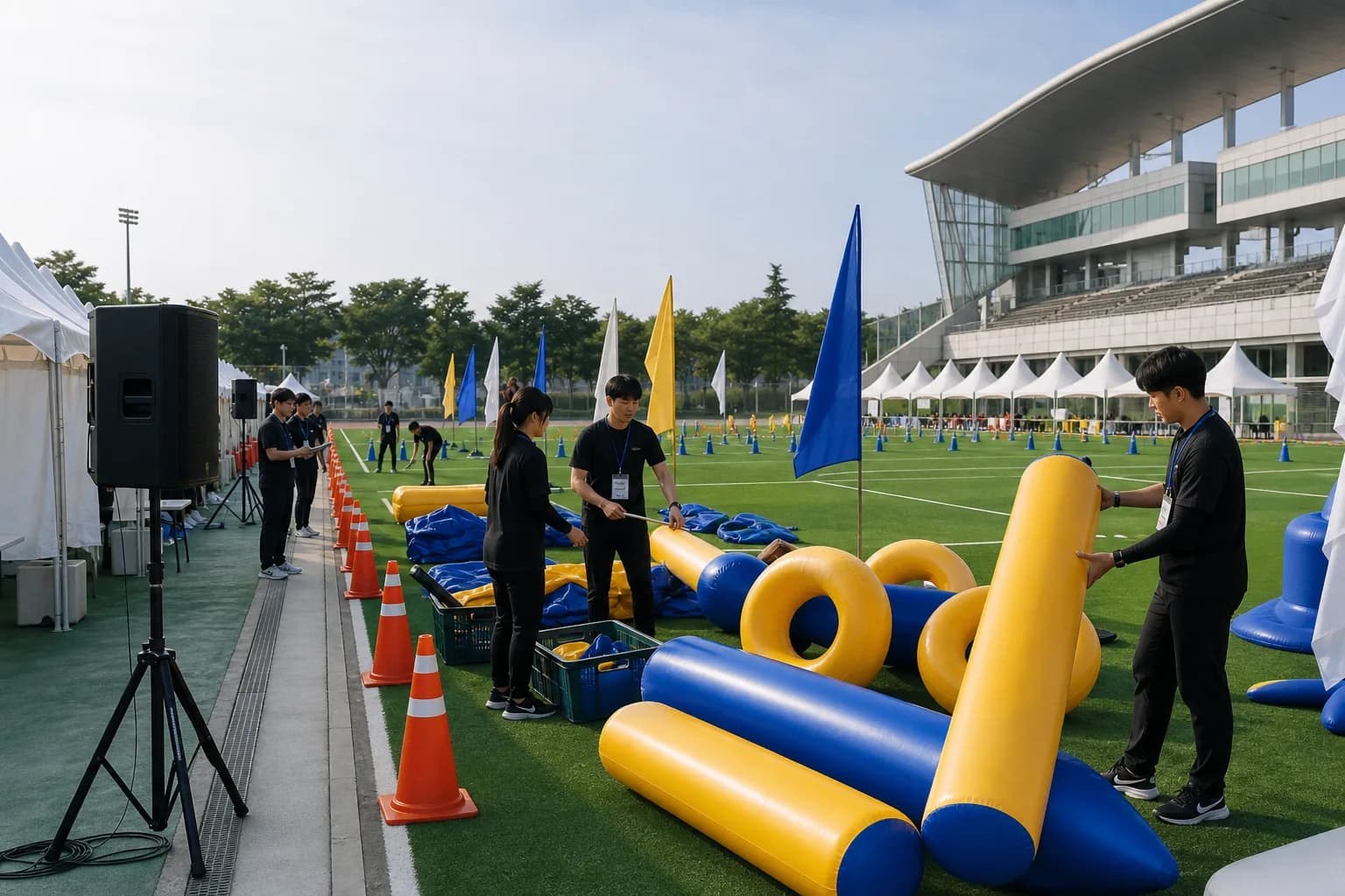 특별한 경기 도구와 콘셉트를 활용한 이색체육대회